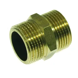 Dubbele draadnippel, messing, 3/4", VSH D1103